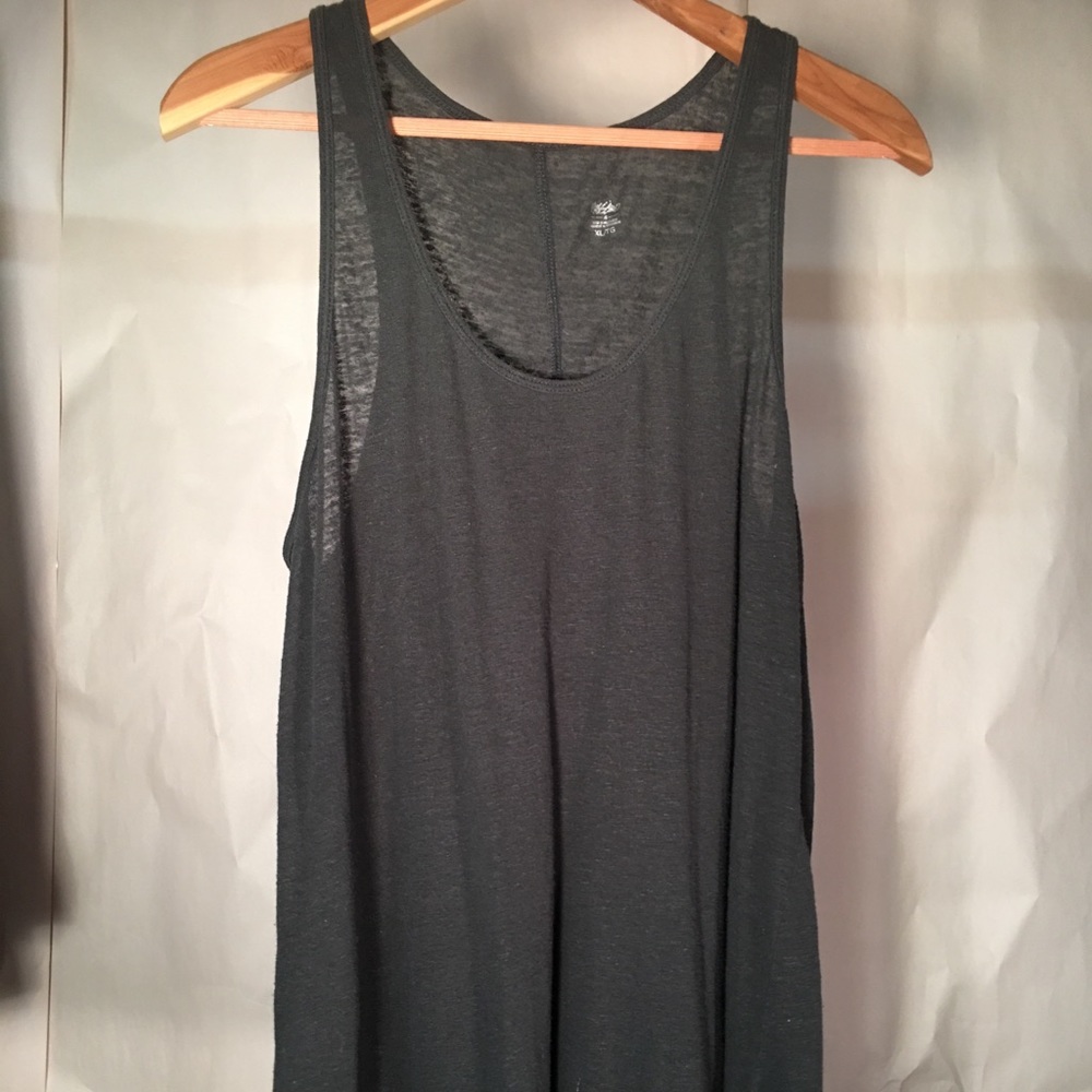 Mossimo XL gray linen knit tank